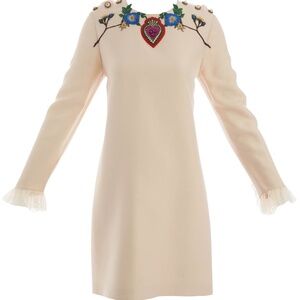 Gucci Cream Cocktail Dress 2016 size S Alessandro Michele Neutrals